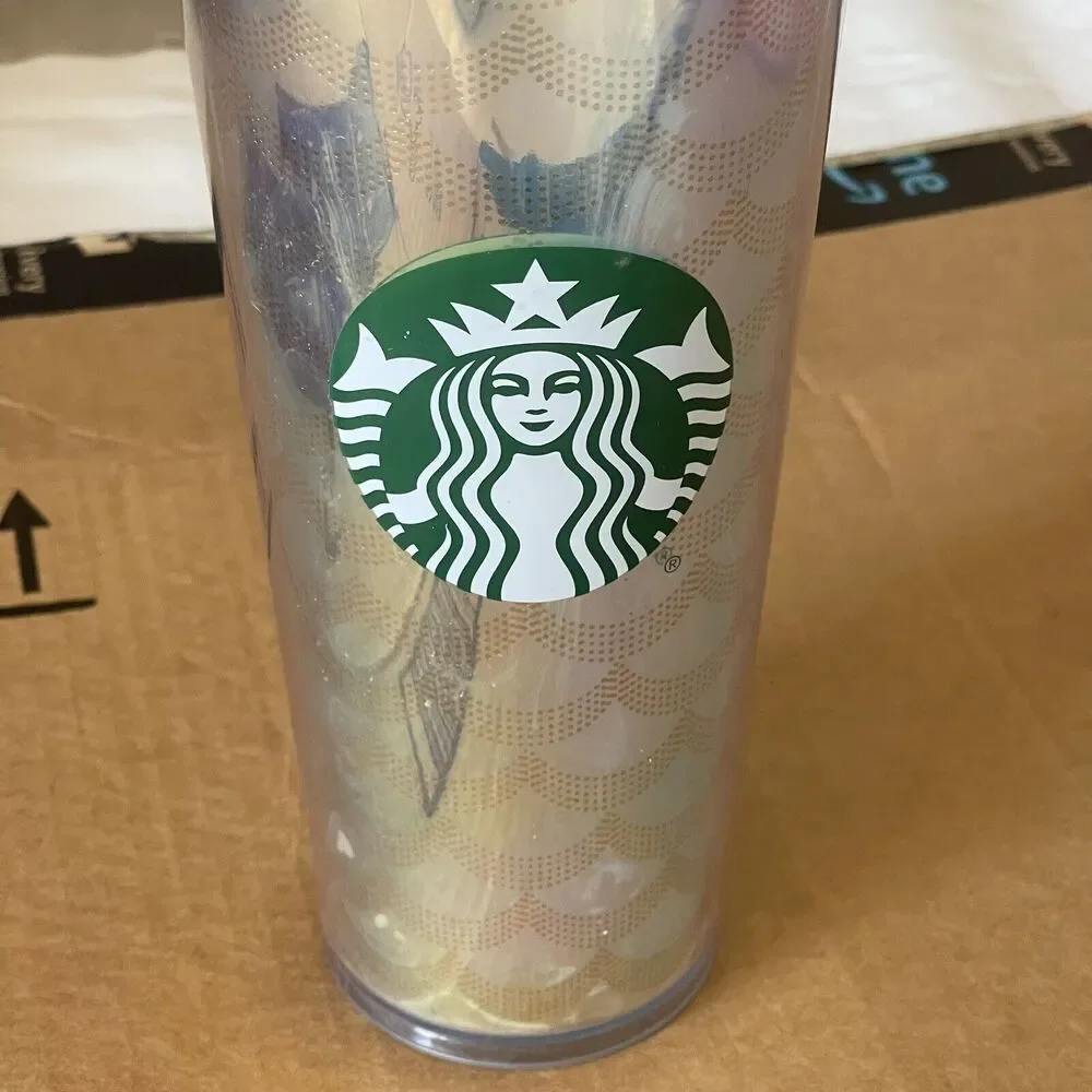 Starbucks 24oz Tumbler Iridescent Siren Mermaid Scales Venti Cold Cup No Straw